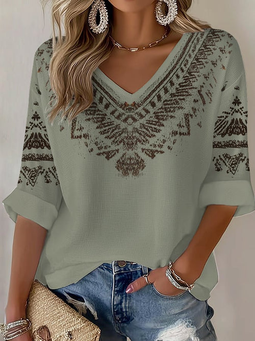 Women's Vintage Art Print Shirt