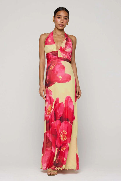 Camoni Polka Dot Diary Maxi Dress