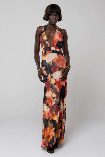 Camoni Polka Dot Diary Maxi Dress