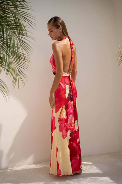 Camoni Polka Dot Diary Maxi Dress
