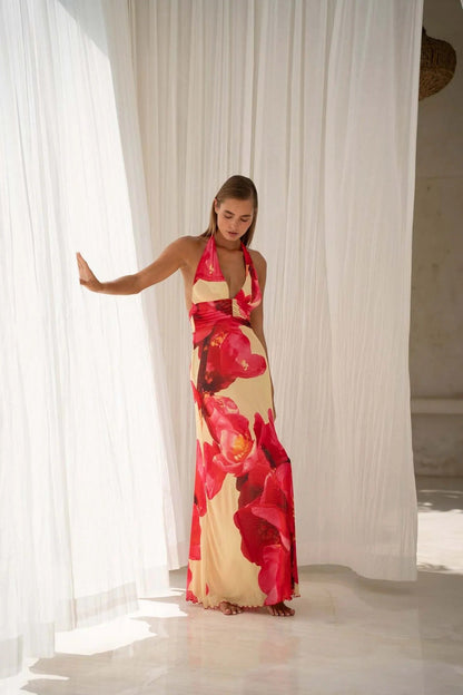 Camoni Polka Dot Diary Maxi Dress