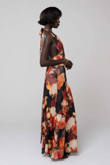 Camoni Polka Dot Diary Maxi Dress